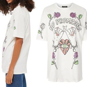 Topshop No Promises Sequin Tee